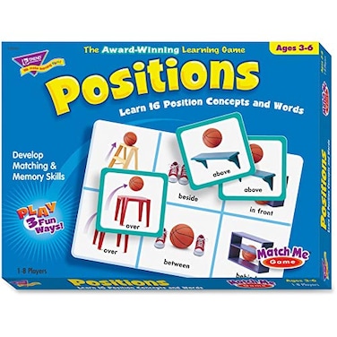 Trend Enterprises Match Me GamePositions Learn 16 Position Concepts and Words Develop Matching and Memory Skills Play 3 Different Fun Ways Ages 3 and Up