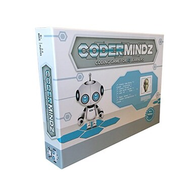 CoderMindz Game for AI Learners NBC Featured First Ever Board Game for Boys and Girls Age 6 Teaches Artificial Intelligence and Computer Programming Through Fun Robot and Neural Adventure