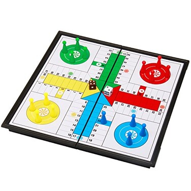 AMEROUS Amerous 10 Ludo Go Board Folding Travel Magnetic Ludo Set