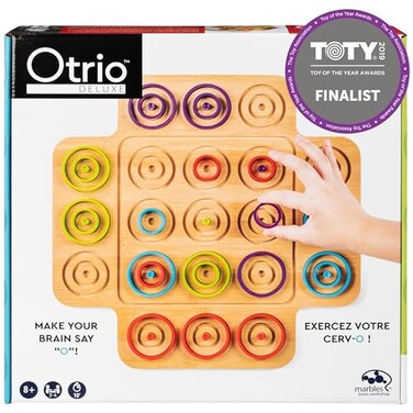 Marbles Spin Master Games Otrio Wood Strategy Game Interactive Puzzle Game STEM Activity 2 Players for Ages 8 Up