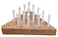 Cauff Solid Oak Wooden Peg Game Tricky Triangle Classic Wooden Brain Teaser Puzzle