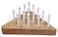 Cauff Solid Oak Wooden Peg Game Tricky Triangle Classic Wooden Brain Teaser Puzzle