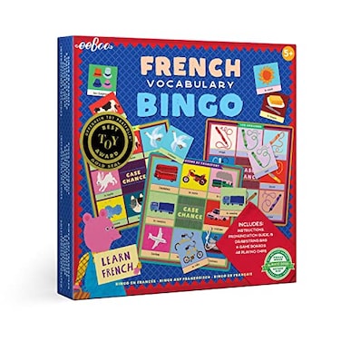 eeBoo French Vocabulary Bingo for Kids Ages 5 A Fun Kids Learning Game That Cultivates Conversation Practicing a New Language