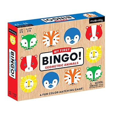 Mudpuppy Geometric Animals My First Bingo Toy Multicolor
