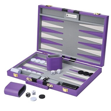 Get The Games Out Top Backgammon Set Classic Board Game Case Best Strategy Tip Guide Available in Small Medium and Large Sizes Purple Medium