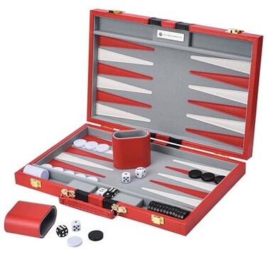 Get The Games Out Top Backgammon Set Classic Board Game Case Best Strategy Tip Guide Available in Small Medium and Large Sizes Red Large