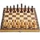 LuckyWish 15 x 15 Magnetic Wooden Folding Chess Set with 2 Extra Queens Handmade Game Board Interior for Storage for Adult Kids Beginner Large Chess Board