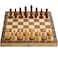 LuckyWish 15 x 15 Magnetic Wooden Folding Chess Set with 2 Extra Queens Handmade Game Board Interior for Storage for Adult Kids Beginner Large Chess Board