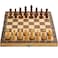LuckyWish 15 x 15 Magnetic Wooden Folding Chess Set with 2 Extra Queens Handmade Game Board Interior for Storage for Adult Kids Beginner Large Chess Board