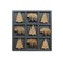 NIKKY HOME Cute Bear Decorative Wooden Board Travel Game Tic Tac Toe for Fun Coffee Table Decor
