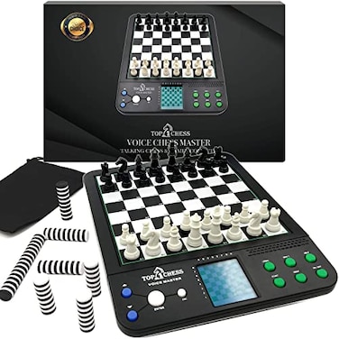 TOP 1 Top 1 Chess Electronic Chess Set Chess Set for Kids and Adults Voice Chess Computer Teaching System Chess Strategy Beginners Improving Learning Board Game