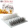 Matty's Toy Mattys Toy Stop Small Shot Glass Chess Set Drinking Game Set 10 x 10 with Plastic Shot Glasses 15 and Glass Game Board Drunken Chess