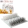 Matty's Toy Mattys Toy Stop Small Shot Glass Chess Set Drinking Game Set 10 x 10 with Plastic Shot Glasses 15 and Glass Game Board Drunken Chess