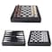GSE Games Sports Expert 125 Premium Leather 3in1 Chess Checker and Backgammon Board Game Combo Set Classic Board Strategy Game for Kids Adults