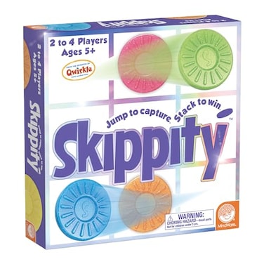 MindWare Skippity JumpandCapture Board Game for 2 to 4 Players Twist on Checkers 100pc Fun for Kids Adults Ages 5