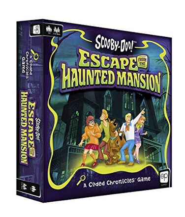USAOPOLY ScoobyDoo Escape from The Haunted Mansion A Coded Chronicles Game Escape Room Game for Kids Adults Featuring Iconic Characters and Mysteries Officially Licensed HannaBarbera Game