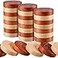 Skylety 72 Pieces Wood Checkers 106 Inch Wooden Checkers Pieces Set with Stackable Ridge in Drawstring Storage Pouch for Board Game Dark Brown and Natural