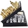QuadPro 3 in 1 Magnetic Chess Checkers Backgammon Board Game Set with 125 Inch Folding Board Travel Games for Kids and Adults Chess Gold Silver