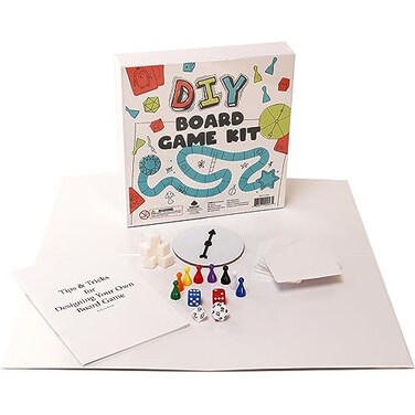 da Vinci's DIY Board Game Kit Make Your Own Board Game Kit with DoubleSided Blank Game Board Blank Box Game Pieces and Accessories