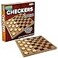 Gamie Wooden Checkers Board Game Wood Family Board Game for Game Night Indoor Fun and Parties Develops Logical Thinking and Strategy Best Gift Idea for Kids
