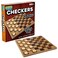 Gamie Wooden Checkers Board Game Wood Family Board Game for Game Night Indoor Fun and Parties Develops Logical Thinking and Strategy Best Gift Idea for Kids