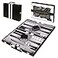 Crazy Games Premium Backgammon 15 Inches Medium Black Backgammon Sets for Adults and Kids Leatherette Back Gammon Board Game Set Travel Backgammon Set Board Encased with Accessories