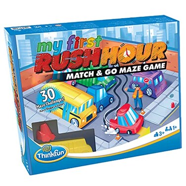 ThinkFun My First Rush Hour Engaging Brain Game for Kids Stimulating STEM Toy Enhances Logic Matching Colors and Shapes Skills Best Gift for Toddlers