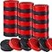 Skylety 24 Pieces Wooden Checkers Pieces 106 Inch Checkers Board Game Pieces Stackable Ridge in Drawstring Storage Pouch Red and Black