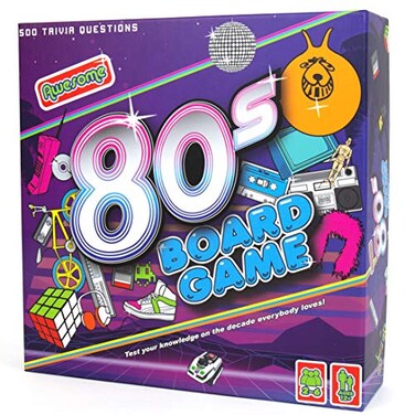 Gift Republic Awesome 80s Trivia Board Game Multicolor