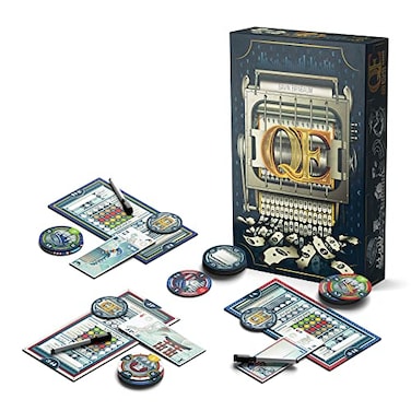 BOARD GAME Allplay QE Quantitative Easing Board Game Economic Auction Bidding Game for Families Adults 35 Players 30 Min Playtime Strategy Party Game with Unlimited Bidding