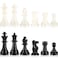 Sumind 32 Pcs Chess Pieces Only Plastic Chessman Set for Replacement of Missing Pieces Pawn 95 Mm 3 7 Inch Kings Height Tournament Chess Set with Storage Bag for Board Game White and Black