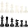Sumind 32 Pcs Chess Pieces Only Plastic Chessman Set for Replacement of Missing Pieces Pawn 95 Mm 3 7 Inch Kings Height Tournament Chess Set with Storage Bag for Board Game White and Black