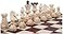 Chess and Wooden Chess Pieces Embassy Felted Weighted Nice Looking Chessmen ONLY