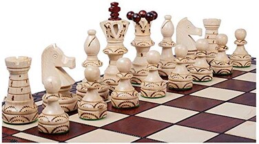 Chess and Wooden Chess Pieces Embassy Felted Weighted Nice Looking Chessmen ONLY