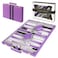 Crazy Games Premium Backgammon 15 Inches Medium Purple Backgammon Sets for Adults and Kids Leatherette Back Gammon Board Game Set Travel Backgammon Set Board Encased with Accessories