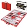 Crazy Games Premium Backgammon 15 Inches Medium Red Backgammon Sets for Adults and Kids Leatherette Back Gammon Board Game Set Travel Backgammon Set Board Encased with Accessories
