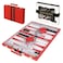 Crazy Games Premium Backgammon 15 Inches Medium Red Backgammon Sets for Adults and Kids Leatherette Back Gammon Board Game Set Travel Backgammon Set Board Encased with Accessories