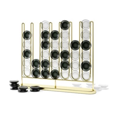 Umbra STAX FourinaRow Game for 2 Players Ages 6 Brass