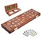 plusvivo Cribbage Board Game Set 3 Tracks Plusvivo Solid Oak Wood Cribbage Boards Unique with 9 Metal Pegs 2 Storage Area 155 X 49 X 12 in Travel Portable Cribbage Game Sets for Family