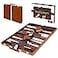 Crazy Games Premium Backgammon 11 Inches Small Brown Backgammon Sets for Adults and Kids Leatherette Back Gammon Board Game Set Travel Backgammon Set Board Encased with Accessories