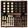 AMEROUS Magnetic Wooden Chess and Checkers Game Set 15 Inches 2 in 1 Chess Board Games 2 Extra Queens Gift Package Game Pieces Storage Slots Beginner Chess Set for Kids Adults