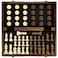 AMEROUS Magnetic Wooden Chess and Checkers Game Set 15 Inches 2 in 1 Chess Board Games 2 Extra Queens Gift Package Game Pieces Storage Slots Beginner Chess Set for Kids Adults