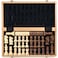 AMEROUS 15 Inches Wooden Chess Checkers Set with Upgraded Weighted Chess Pieces 2 Extra Queen 24 Cherkers Pieces Instruction Chessmen Storage Slots Classic 2 in 1 Board Games