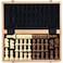 AMEROUS 15 Inches Wooden Chess Checkers Set with Upgraded Weighted Chess Pieces 2 Extra Queen 24 Cherkers Pieces Instruction Chessmen Storage Slots Classic 2 in 1 Board Games