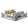 BB BROTHER BB Brother Brother Ancient Roman Gladiators 3D Chess Board Game Set Glass Board Handmade Gold and Silver Polyresin Chess Pieces for 2 Players