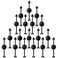 Zhanmai 50 Packs Arrow Spinners Black Game Plastic Spinner Board Toys for Party School Classroom Home Using 3 Inch