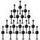 Zhanmai 50 Packs Arrow Spinners Black Game Plastic Spinner Board Toys for Party School Classroom Home Using 3 Inch