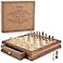 AMEROUS 128 x 128 Magnetic Wooden Chess Set with 2 Builtin Storage Drawers 2 Bonus Extra Queens Gift Packaging Staunton Chess Pieces Board Games Chess Sets for Adults and Kids