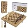 Bucher&Rossini Bucher Rossini 15Inch Magnetic Chess Set Faux Leather Foldable Board with Storage Compartments Travel Chess Game Set Classic Board Game for Adluts Kids Beginner