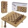 Bucher&Rossini Bucher Rossini 15Inch Magnetic Chess Set Faux Leather Foldable Board with Storage Compartments Travel Chess Game Set Classic Board Game for Adluts Kids Beginner